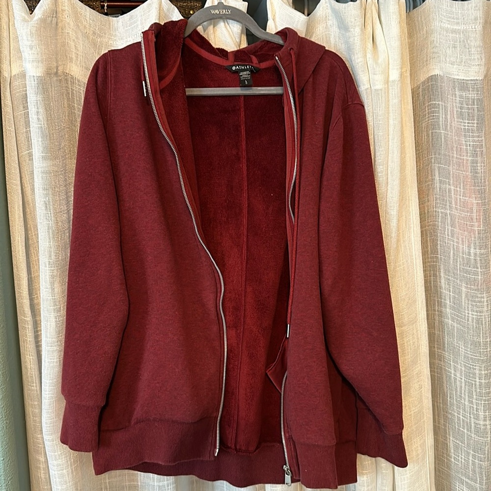 Athleta Zip Up soft Sherpa Hoodie. Size L
